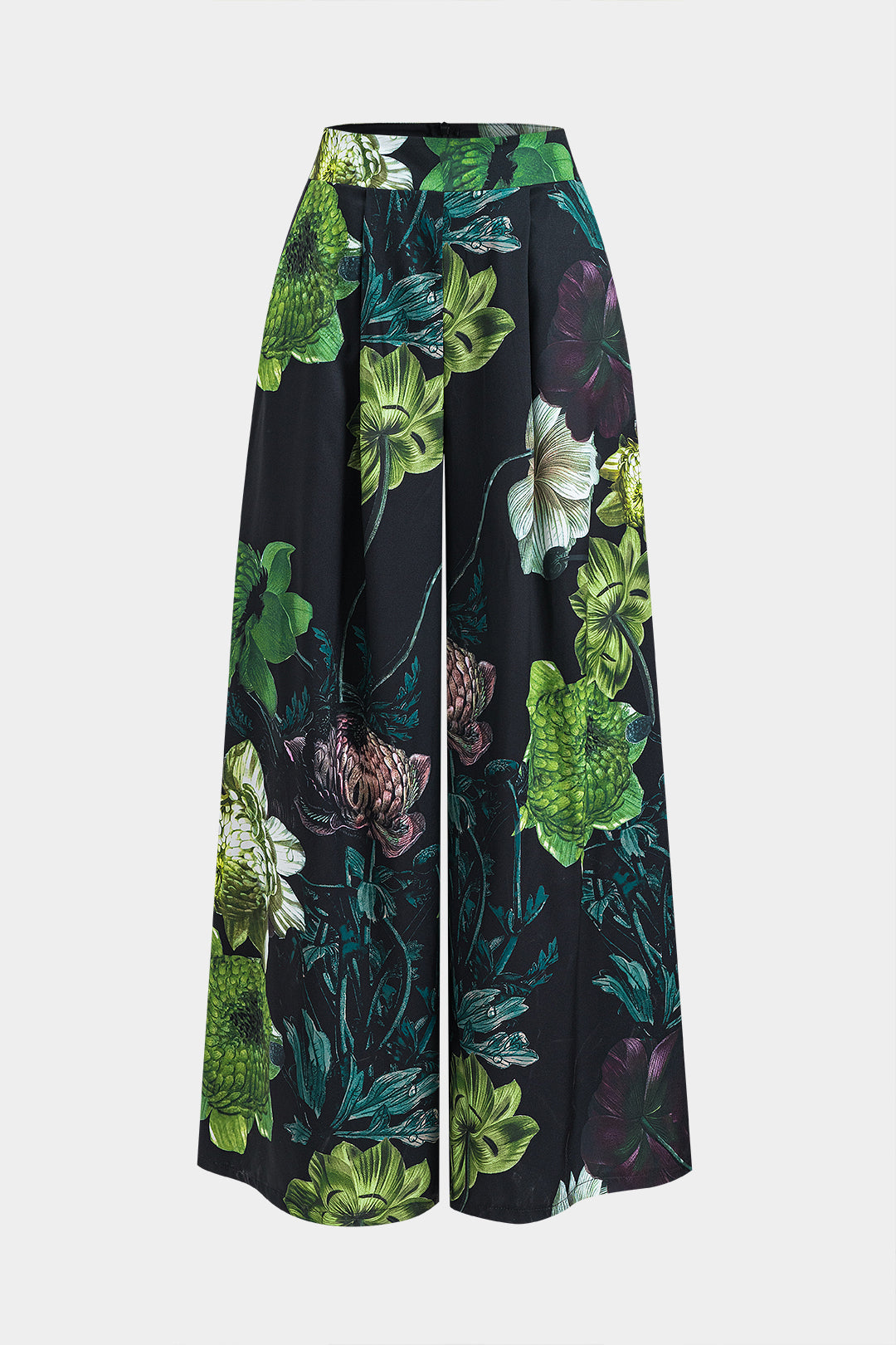 Nuria | Conjunto Floral Verde de Top y Pantalón