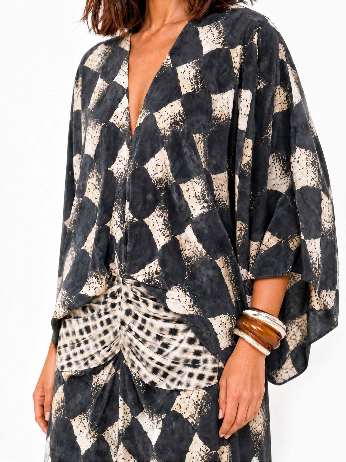 Maelia | Vestido Largo Estampado Mosaico Mediterráneo Mujer