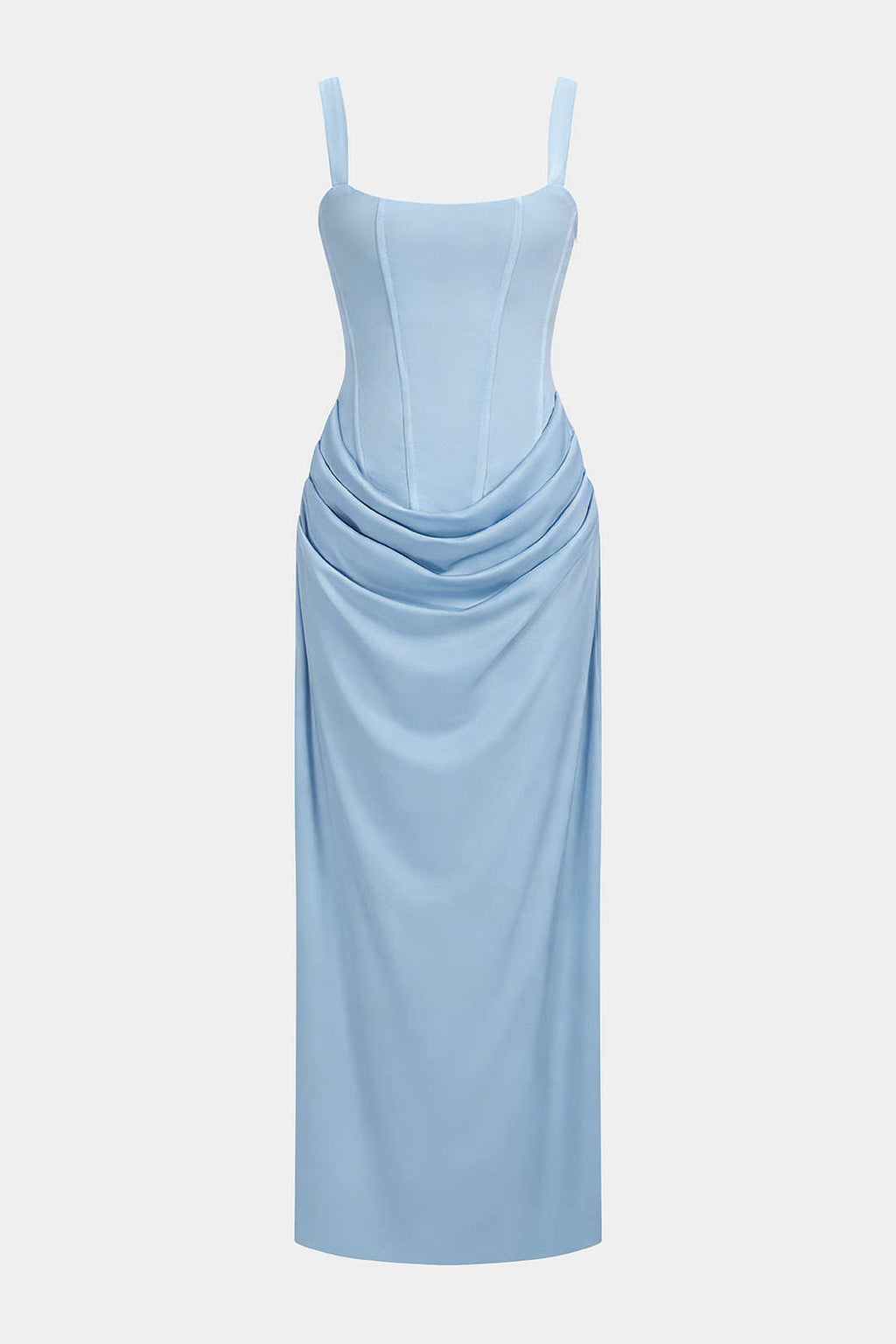 Mercedes | Vestido Largo con Lazada en la Espalda Burdeos