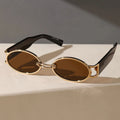 Adela | Gafas de Sol Ovaladas con Montura Dorada