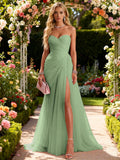 Ariadna | Vestido Largo de Fiesta con Drapeado y Abertura Lateral
