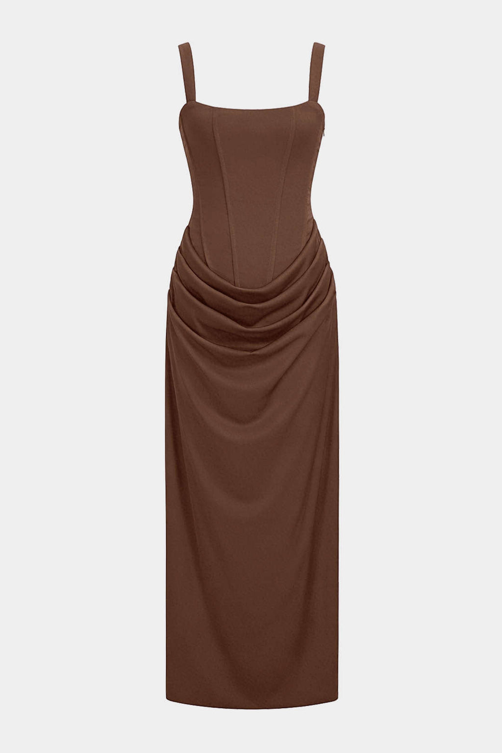 Mercedes | Vestido Largo con Lazada en la Espalda Burdeos