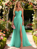 Ariadna | Vestido Largo de Fiesta con Drapeado y Abertura Lateral