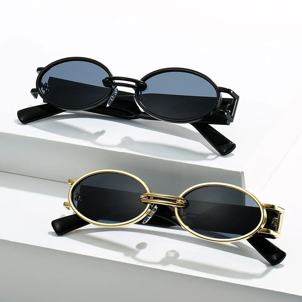 Adela | Gafas de Sol Ovaladas con Montura Dorada