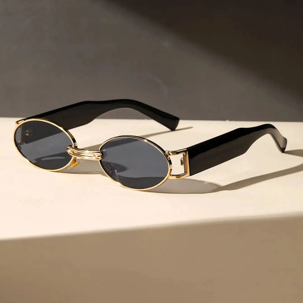 Adela | Gafas de Sol Ovaladas con Montura Dorada