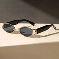 Adela | Gafas de Sol Ovaladas con Montura Dorada