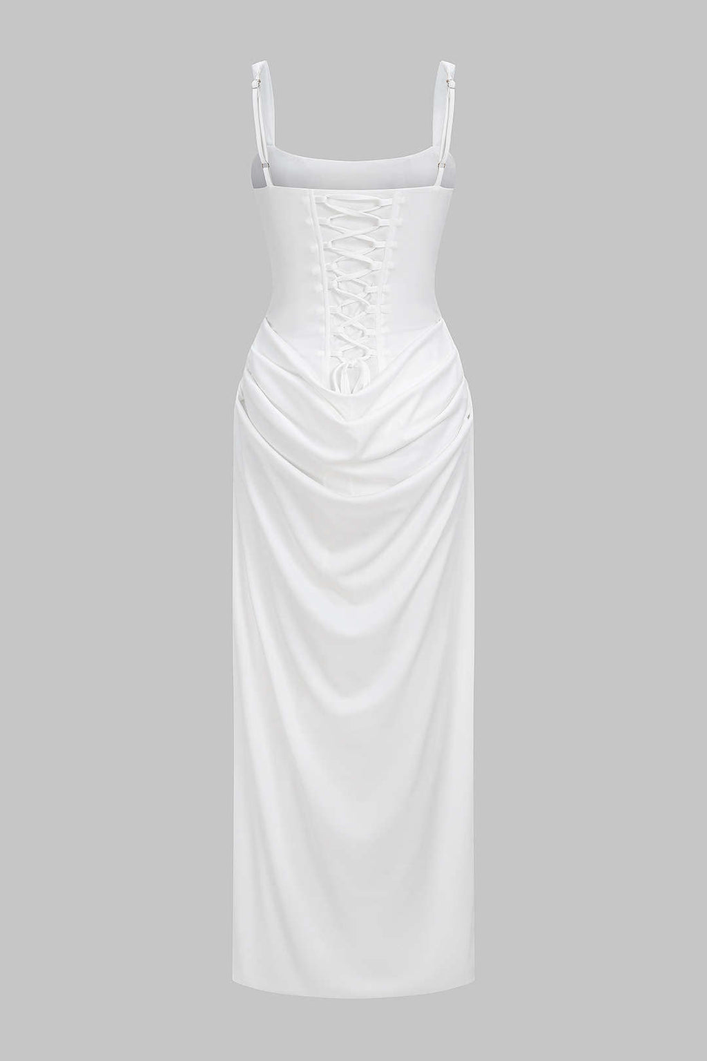 Mercedes | Vestido Largo con Lazada en la Espalda Burdeos