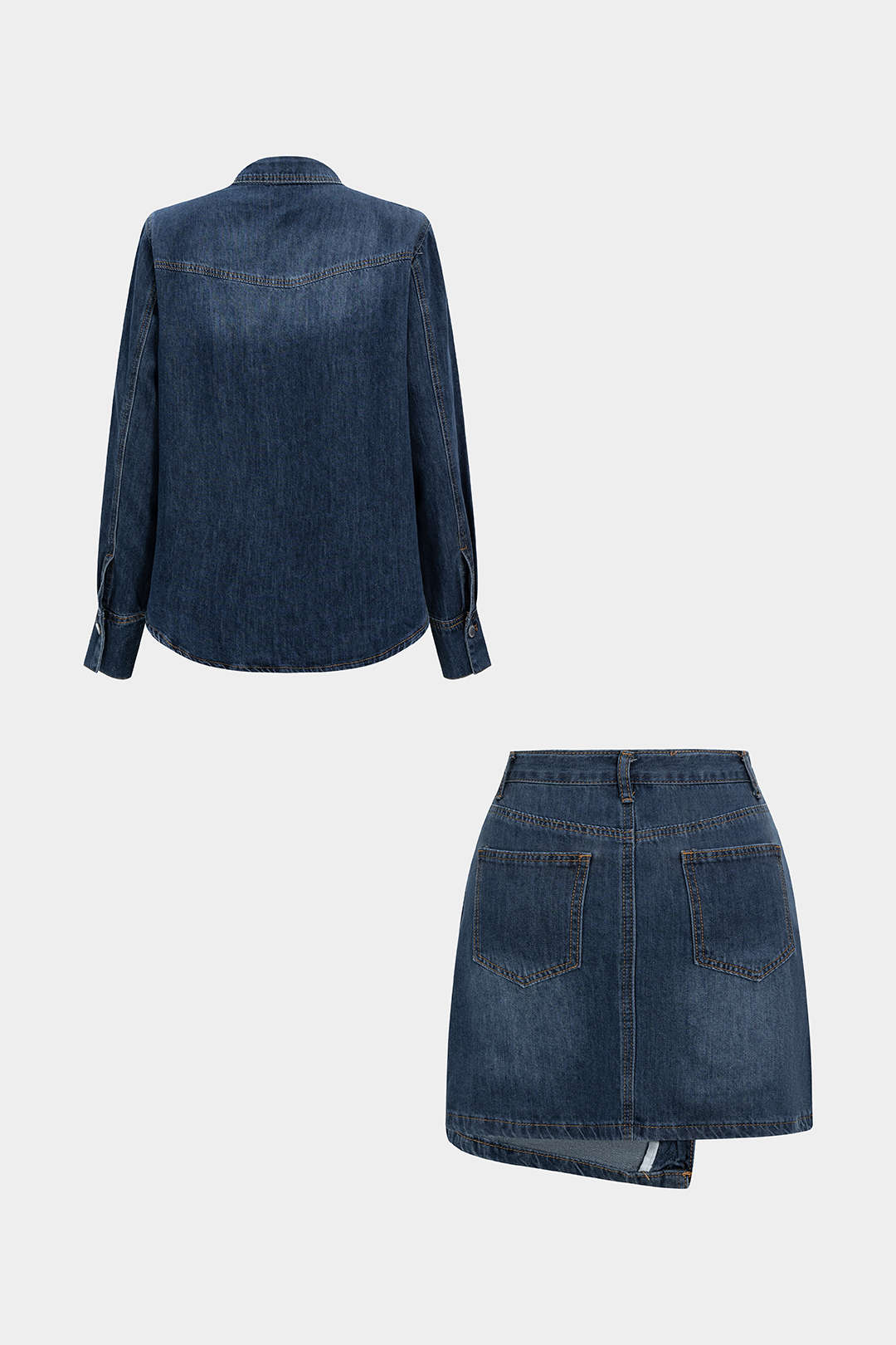 Carmen | Conjunto Vaquero de Top y Falda Azul