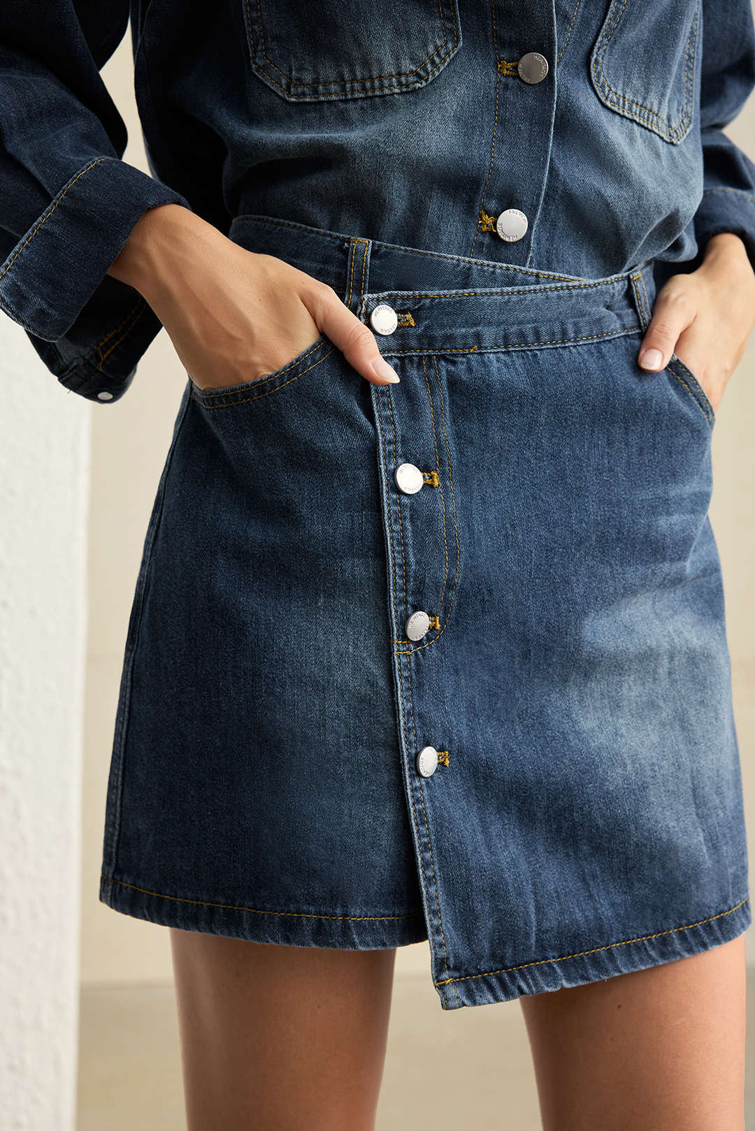 Carmen | Conjunto Vaquero de Top y Falda Azul