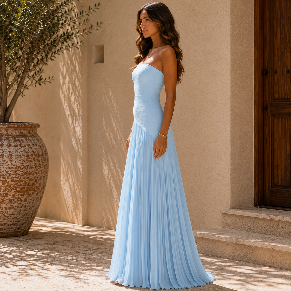 Josefina | Vestido Largo Fluido Verde Menta