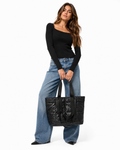 Amparo | Bolso Acolchado Negro