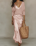 Ainhoa | Vestido Midi Satinado Elegante Mujer