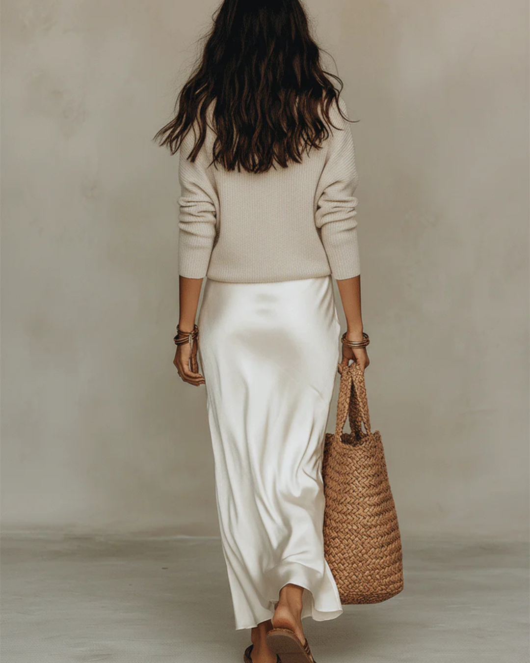 Ainhoa | Vestido Midi Satinado Elegante Mujer