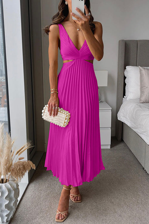 Cecilia | Vestido Largo Plisado Amarillo