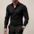 Javier | Camisa Vestir Hombre Manga Larga Botones Cuello Clásico