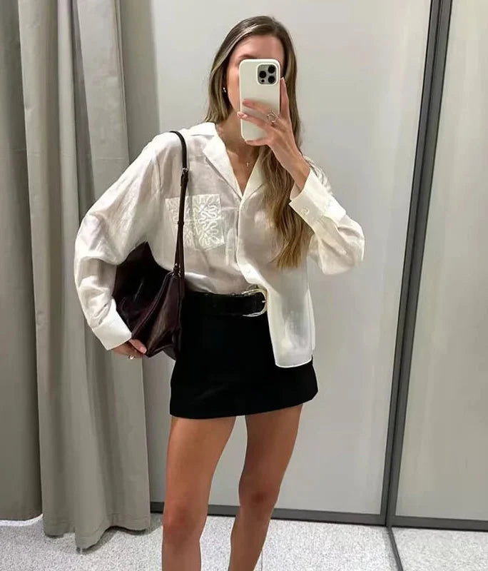 Amalia | Camisa de Cuello Solapa