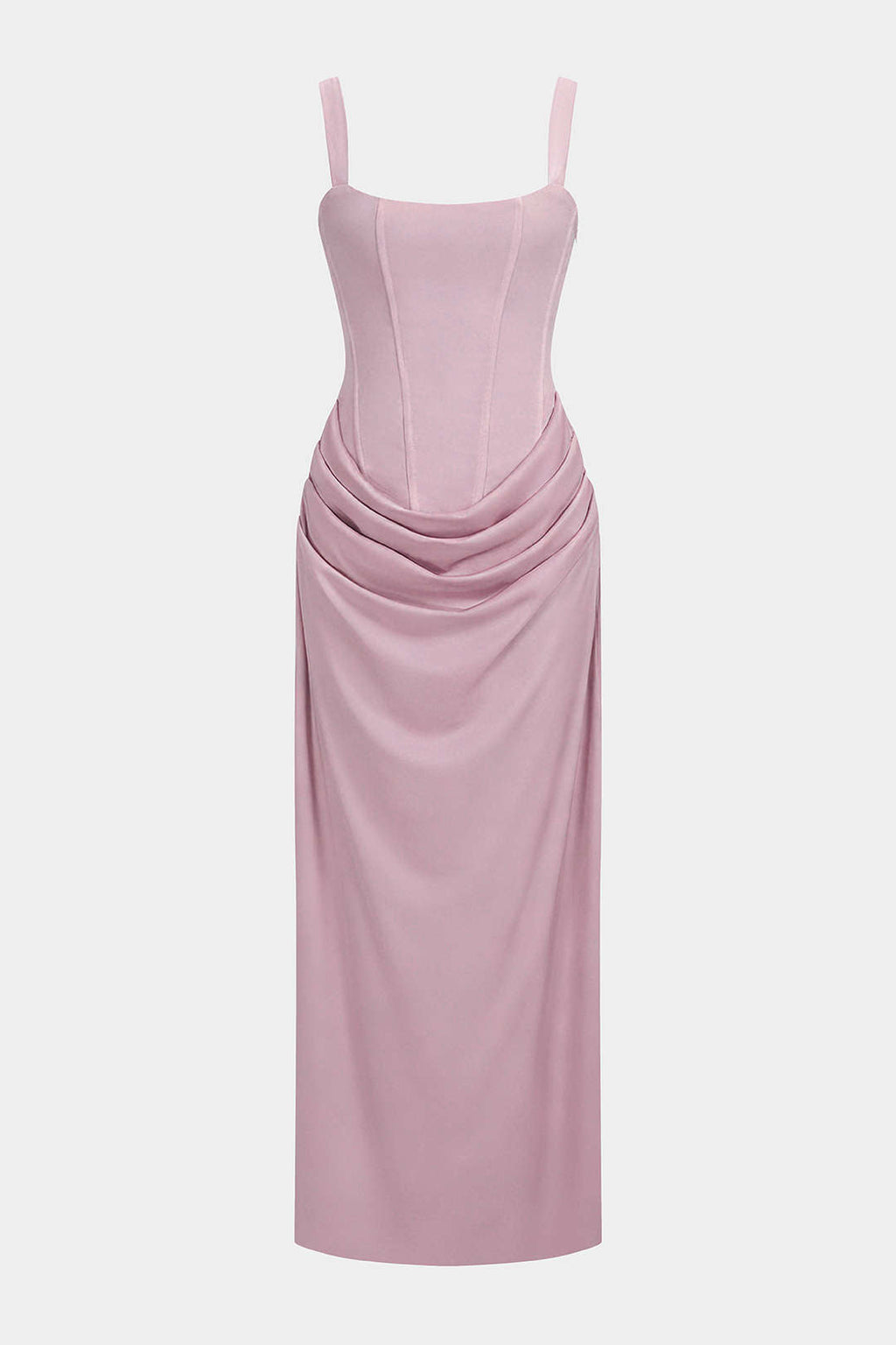 Mercedes | Vestido Largo con Lazada en la Espalda Burdeos