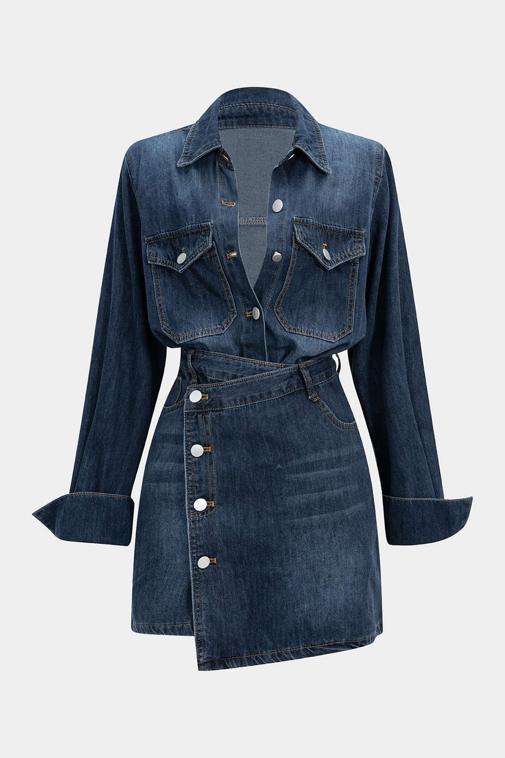 Carmen | Conjunto Vaquero de Top y Falda Azul