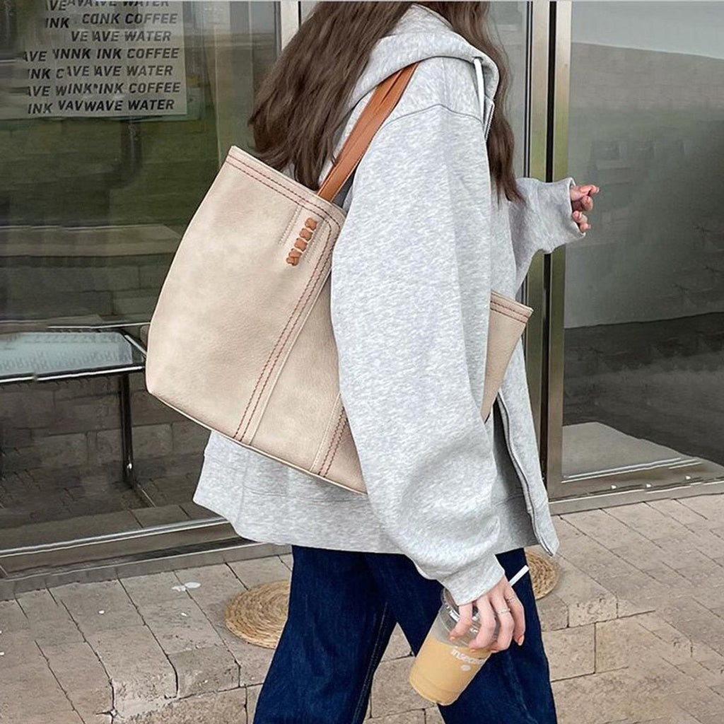 Carla | Bolso Tote de Cuero Sintético Shopper Grande
