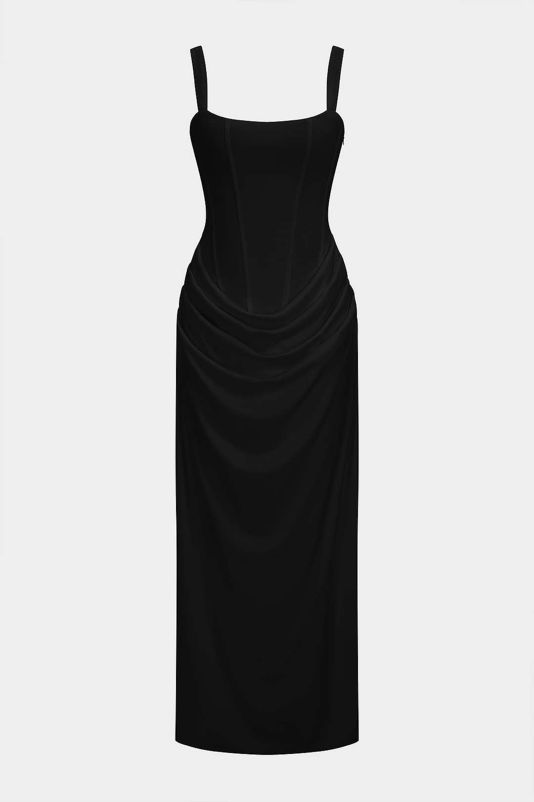 Mercedes | Vestido Largo con Lazada en la Espalda Burdeos