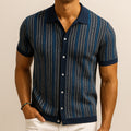 Diego | Camisa Estampada de Manga Corta Hombre Botones
