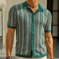 Diego | Camisa Estampada de Manga Corta Hombre Botones