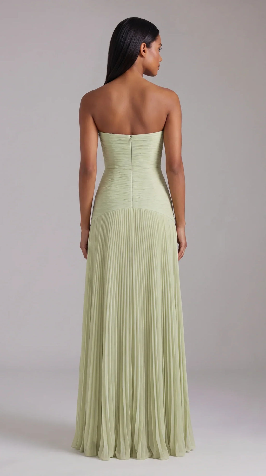 Josefina | Vestido Largo Fluido Verde Menta