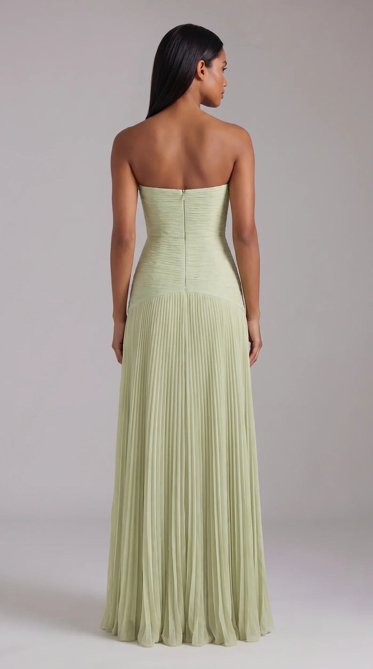 Josefina | Vestido Largo Fluido Verde Menta