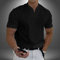 Javier | Camisa de Cuello Mao Hombre Manga Corta