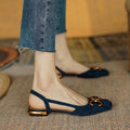 Salomé | Sandalias Planas Slingback Mujer Hebilla