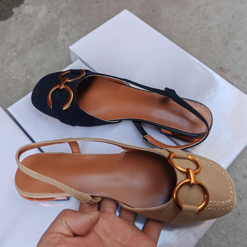 Salomé | Sandalias Planas Slingback Mujer Hebilla