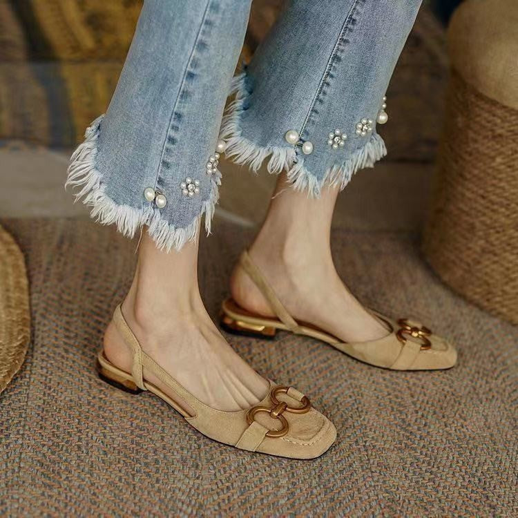 Salomé | Sandalias Planas Slingback Mujer Hebilla
