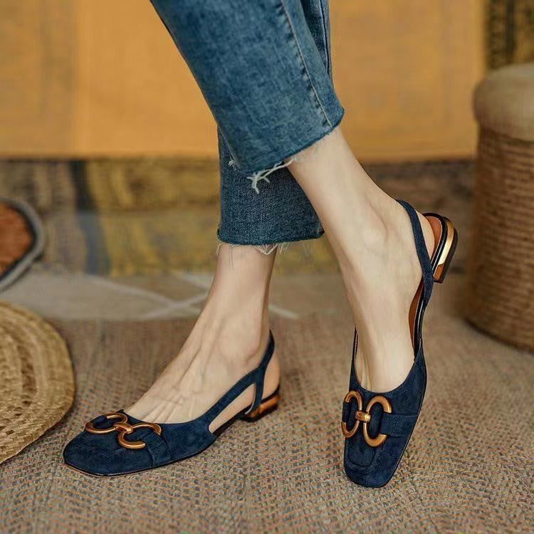 Salomé | Sandalias Planas Slingback Mujer Hebilla