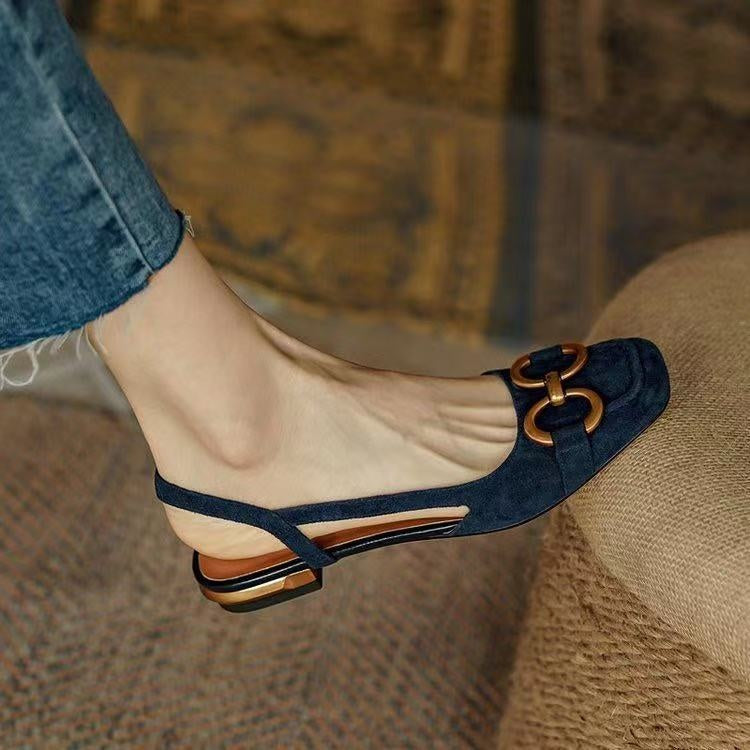Salomé | Sandalias Planas Slingback Mujer Hebilla