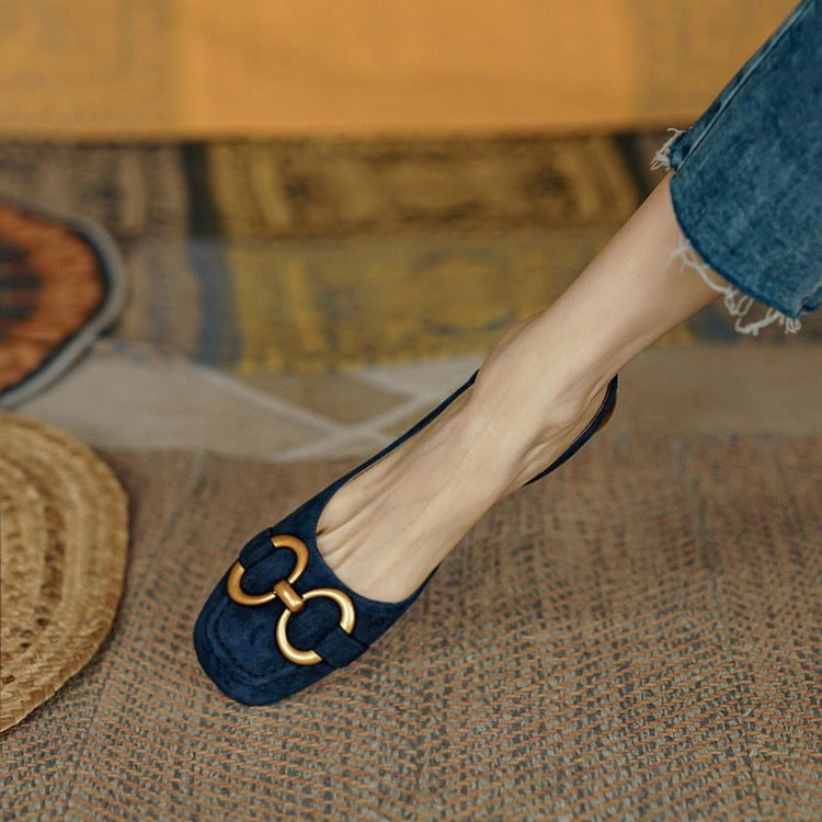 Salomé | Sandalias Planas Slingback Mujer Hebilla