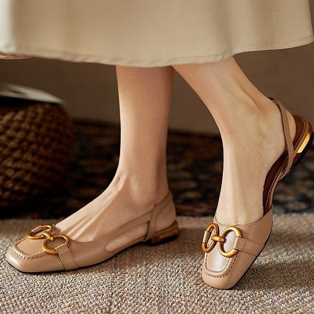 Salomé | Sandalias Planas Slingback Mujer Hebilla