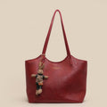 Macarena | Bolso Tote de Cuero Vegano Grande con Colgante