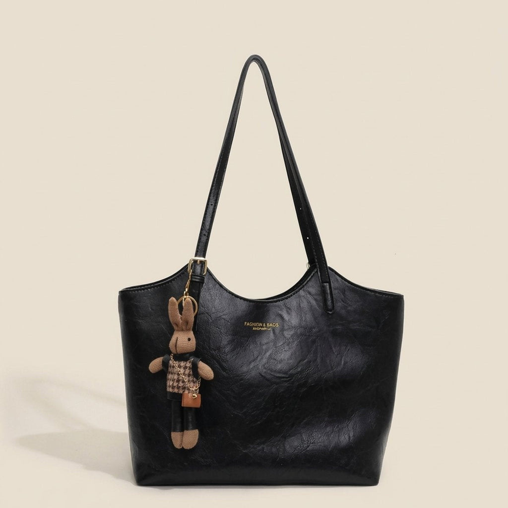 Macarena | Bolso Tote de Cuero Vegano Grande con Colgante