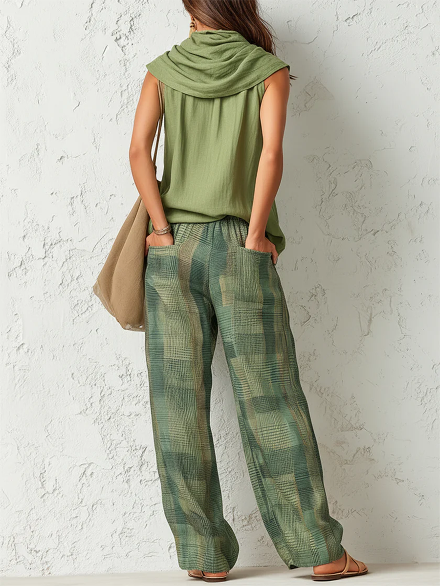Lucía | Conjunto de Blusa Fluida y Pantalón Ancho