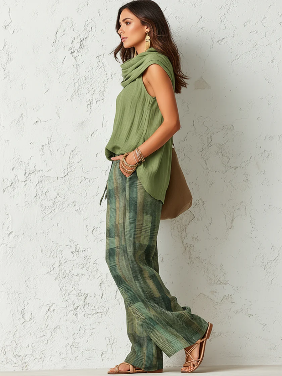 Lucía | Conjunto de Blusa Fluida y Pantalón Ancho