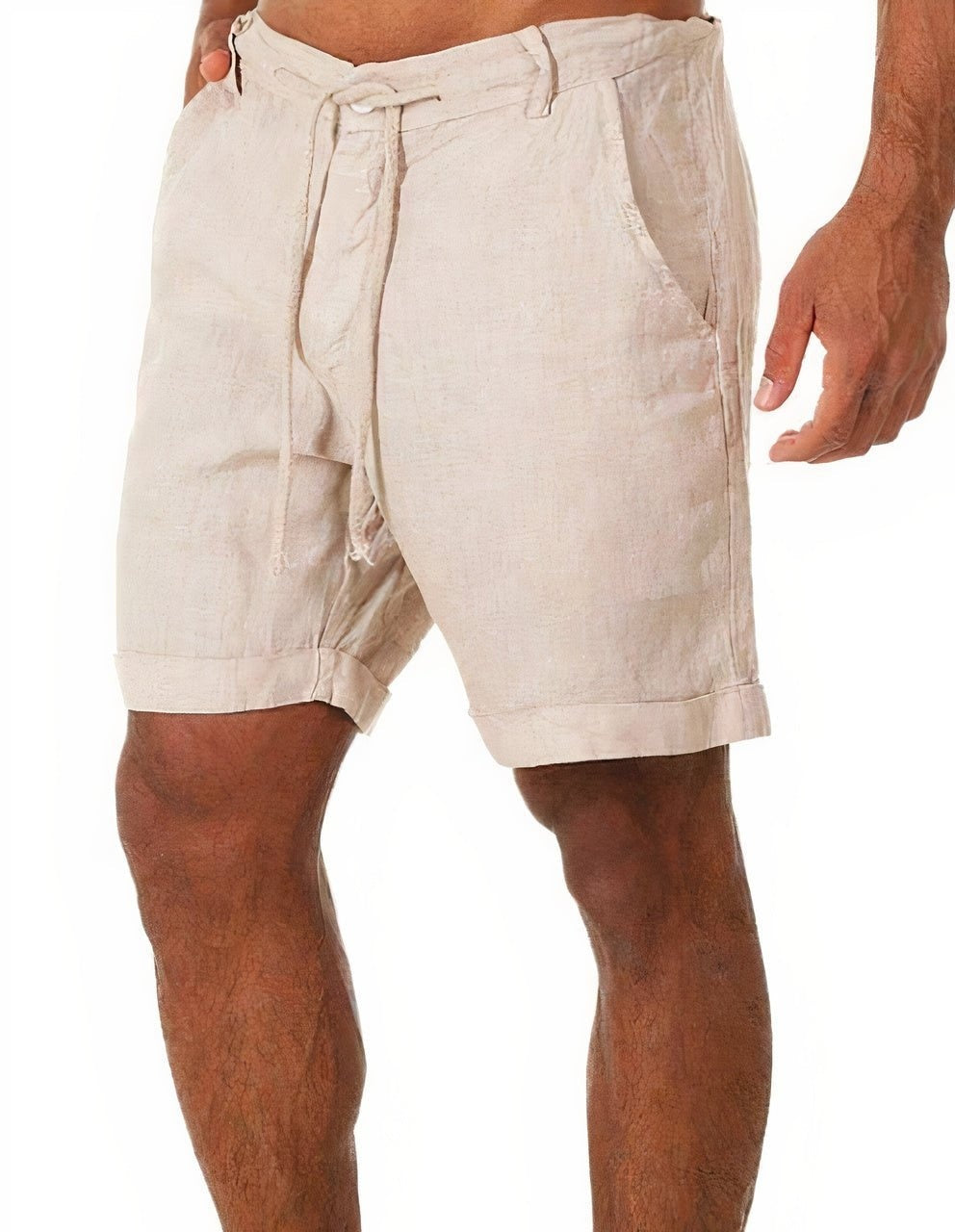 Álvaro | Pantalón Corto de Lino Hombre Cintura Elástica