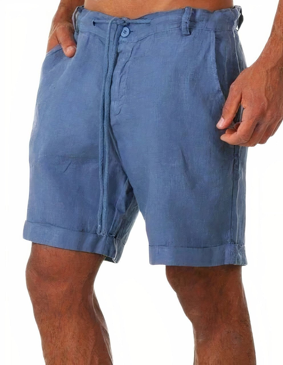 Álvaro | Pantalón Corto de Lino Hombre Cintura Elástica