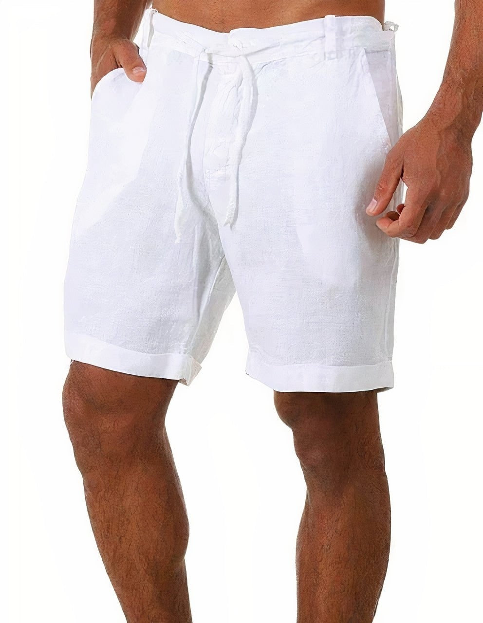 Álvaro | Pantalón Corto de Lino Hombre Cintura Elástica