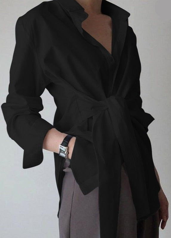 Francisca | Camisa con Lazada Frontal