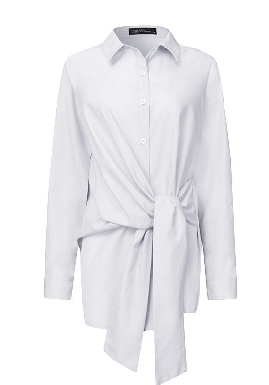 Francisca | Camisa con Lazada Frontal