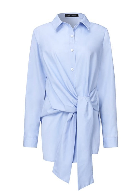 Francisca | Camisa con Lazada Frontal