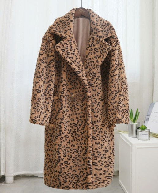 Fabiola | Abrigo de Piel Sintética Leopardo