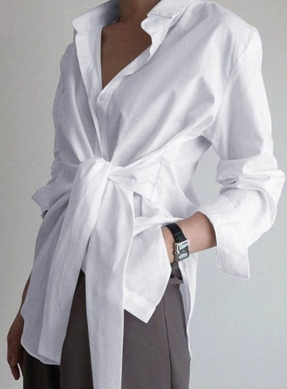 Francisca | Camisa con Lazada Frontal
