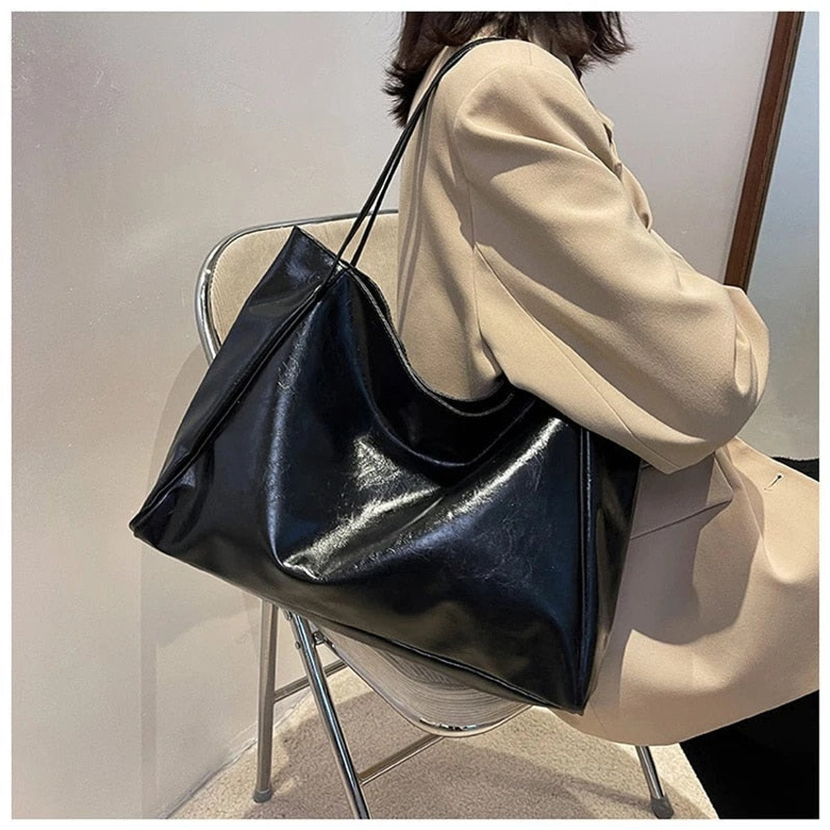 Rebeca | Bolso Tote de Piel Sintética Grande Shopper