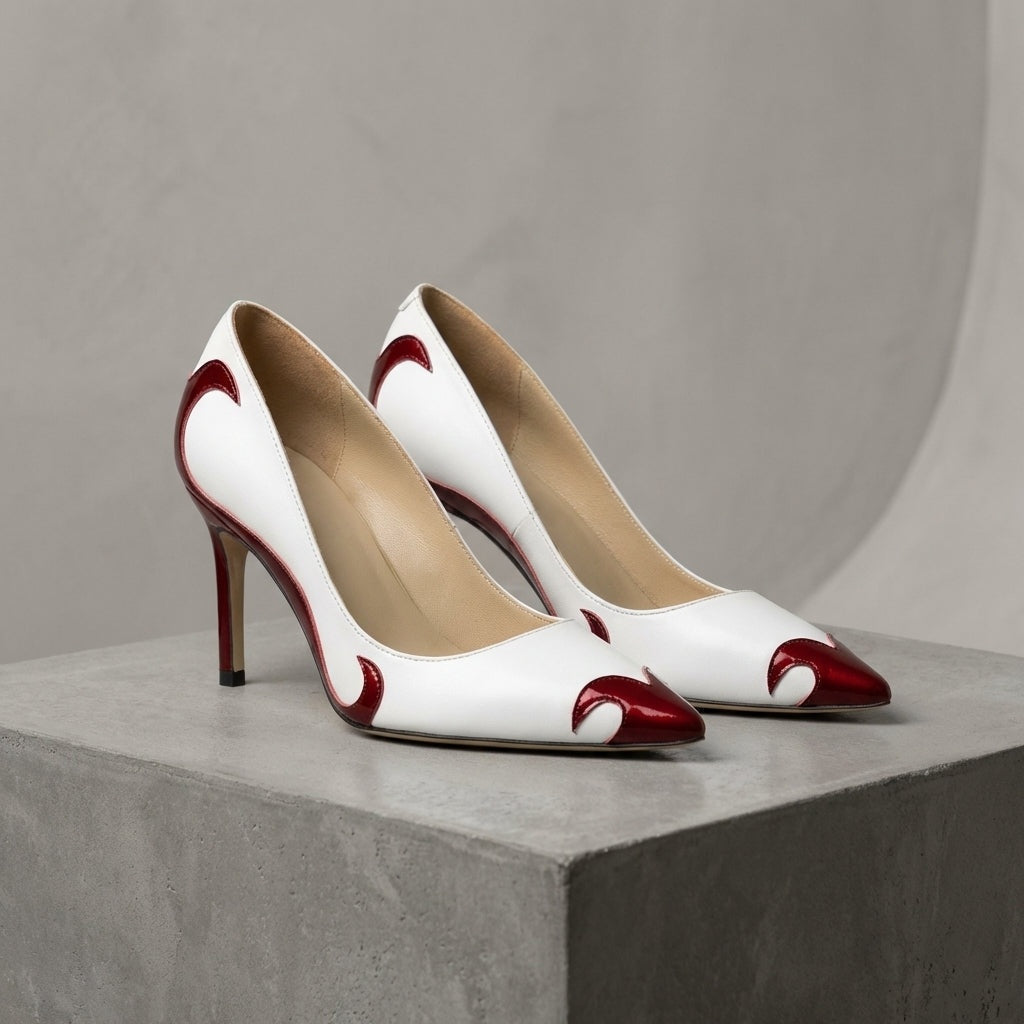 Felisa | Zapatos de Tacón Stiletto Punta Fina Mujer Bicolor